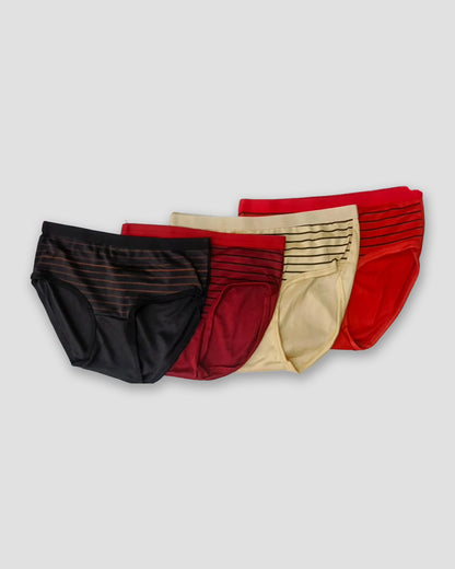 Pack of 5 line Malai Jersey fabric ladies underwaye