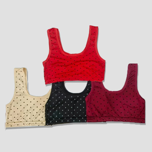 Pack of 5 dot malali jersy fabric ladies boloos